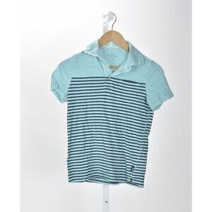 Vineyard Vines Kids Green Striped Weathered Polo Golf Shirt Size M